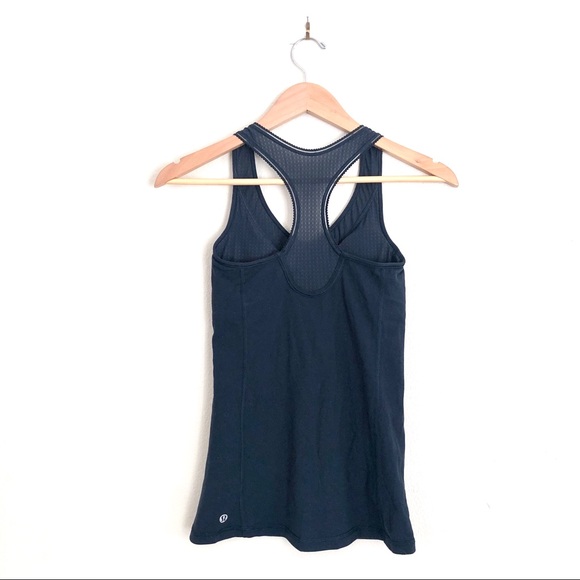 LULULEMON Deep Breath Mesh Racerback Tank Top in Nocturnal Teal Blue - Picture 6 of 7